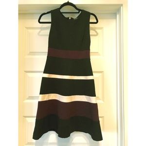 Tommy Hilfiger Black, Purple, White Stripe Dress
